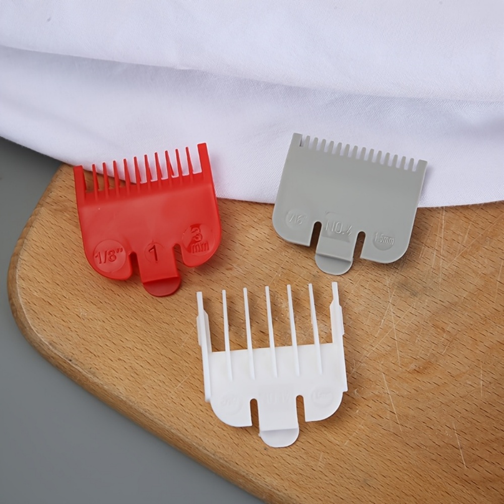 Binding Machine Comb - ヘアカットガイドコーム3点セット、サロンバリカンアクセサリーポジショニングコーム、ヘアスタイリングキャリパーコーム、理髪ツールアクセサリー