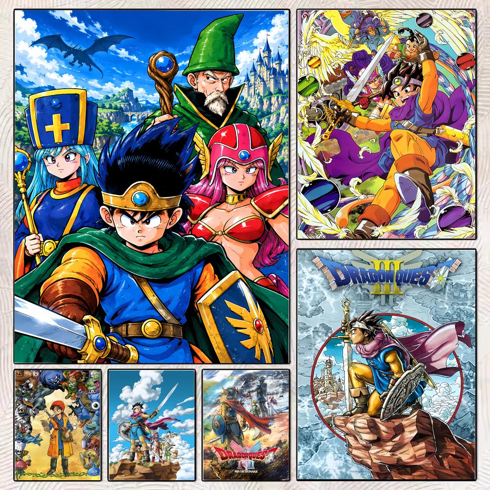 Office Quest - ゲーム「D-Dragon Q-Quest」の絵画、書道、スタイリッシュなキャンバスポスター。リビング、寝室、オフィス、家庭のインテリアに最適な壁飾り。