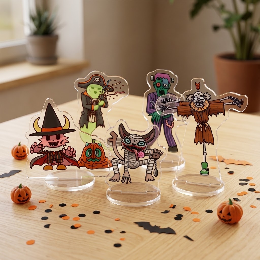 Office Quest - アニメ『ポンコツクエスト：魔王とハケンの怪物たち』アクリルスタンドフィギュア、ちびキャラモデルプレート、卓上装飾、ファン向けギフト、キーホルダー