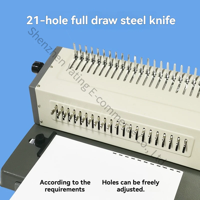21穴コーム綴じ機、単一穴あけ、25枚対応、フルカッター式綴 - Binding Machine Comb のレビューと価格