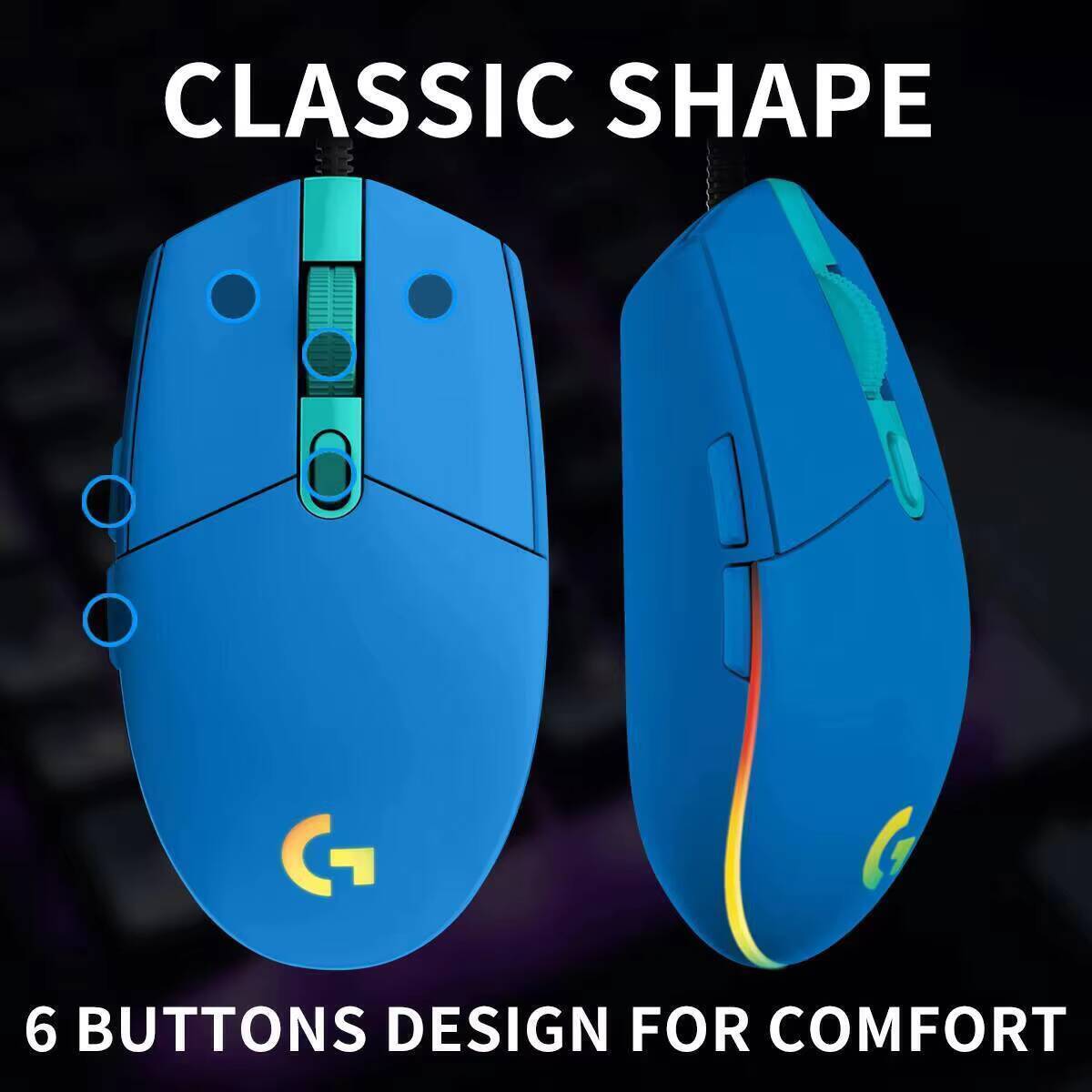 ロジクール G203 有線ゲーミングマウス RGBライティン - Logitech Mouse G203 のレビューと価格