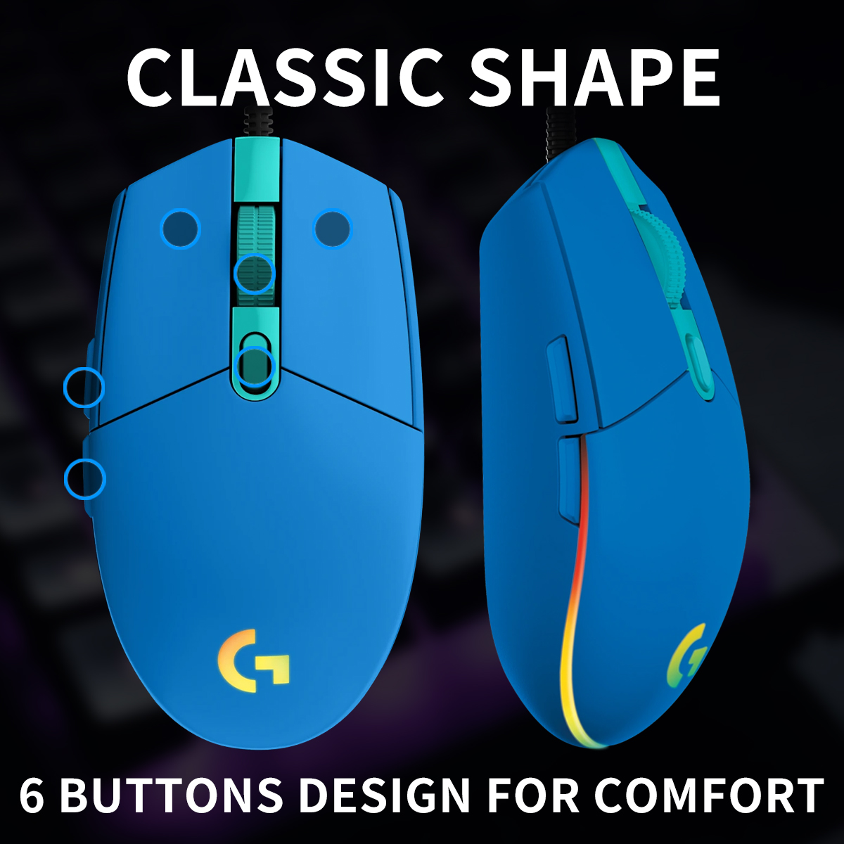 Logicool G203 LIGHTSYNC 有線ゲーミン - Logitech Mouse G203 のレビューと価格