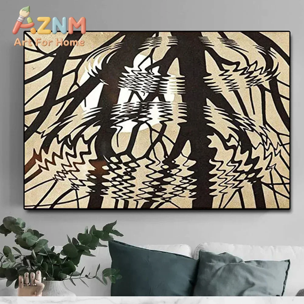 AZNM 光学錯視による不可能な建築を描いたキャンバスアート - Office Technologies のレビューと価格